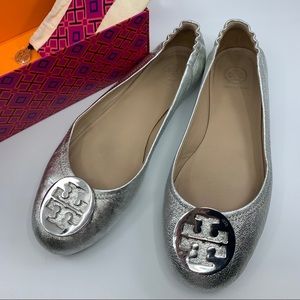 Tory Burch Minnie Metallic Ballet Flats
